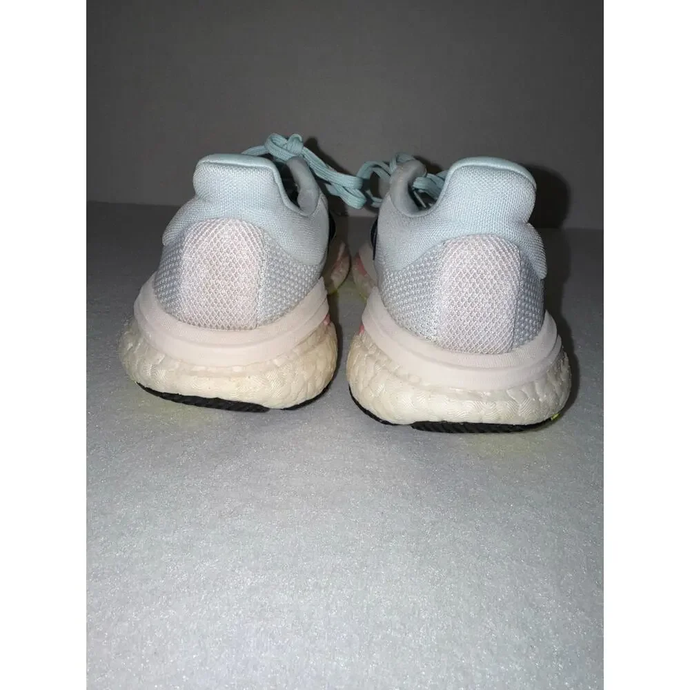 Adidas Woman's Solarglide 5 Running Shoes Cloud White Wonder Steel Beam Pink 8.5